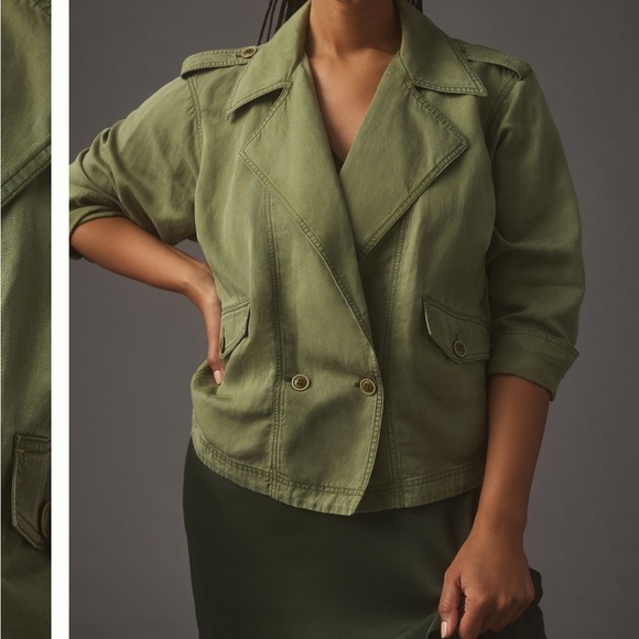 BY ANTHROPOLOGIE CROPPED AVIATOR JACKET - Picture 9 of 9
